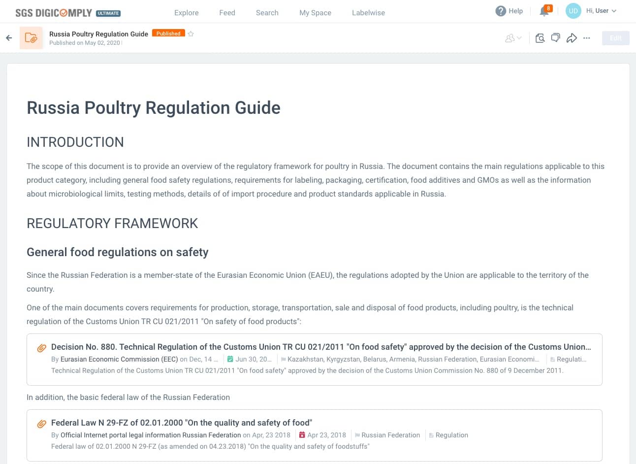 Regulatory Information Management